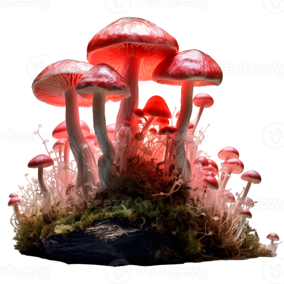 airytale fungi mushroom AI Generative png