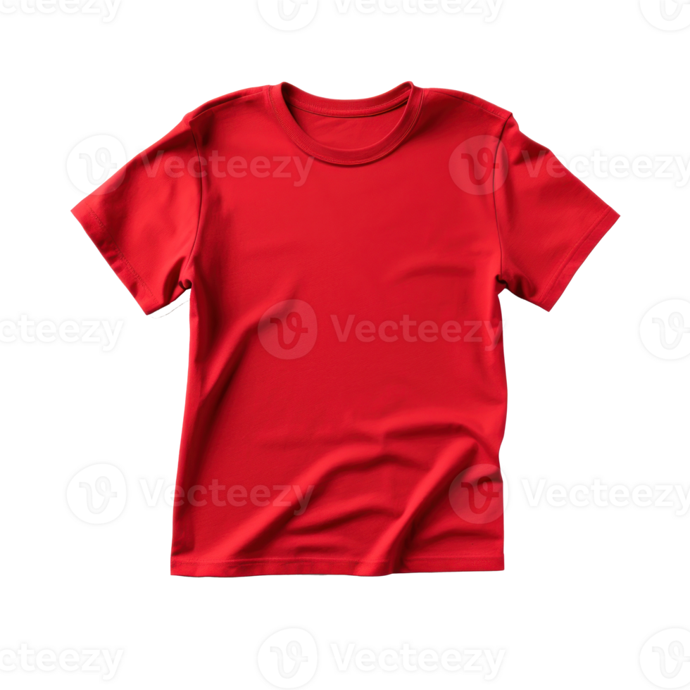Red T-Shirt Mockup Isolated png