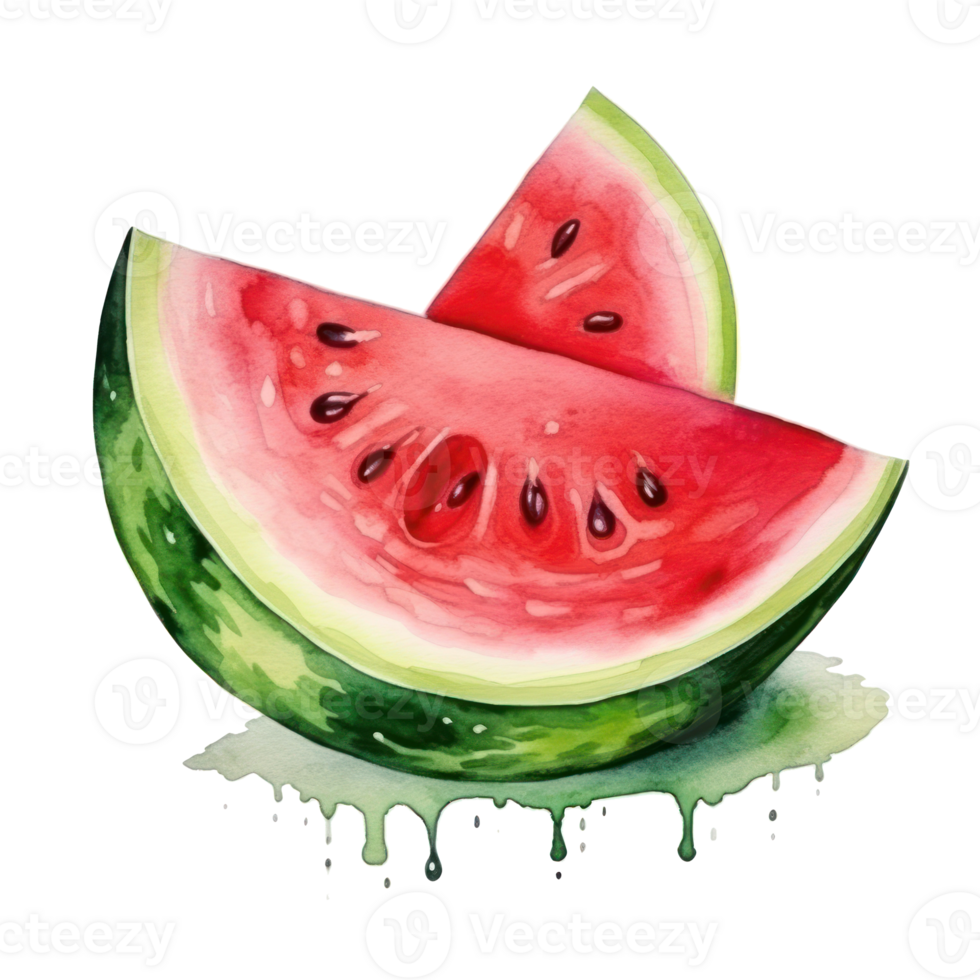 Watercolor watermelon isolated. Illustration png