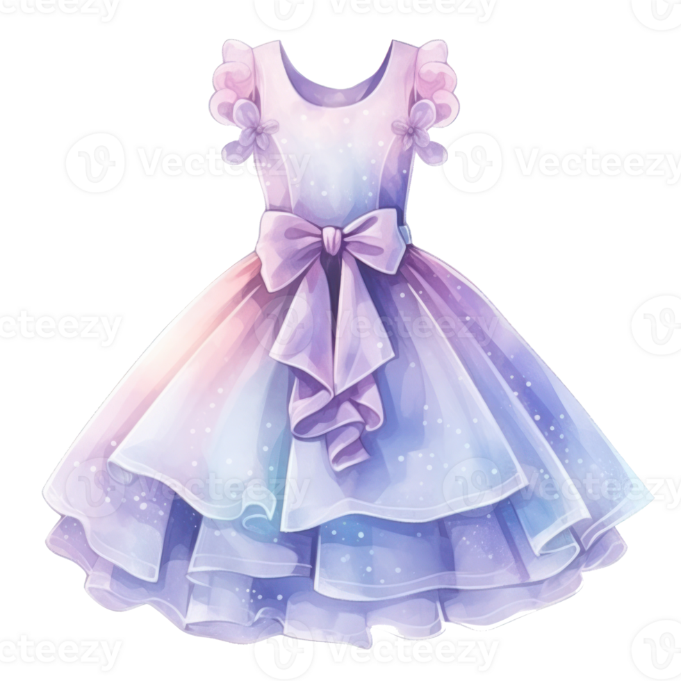 acuarela princesa vestido. ilustración ai generativo png