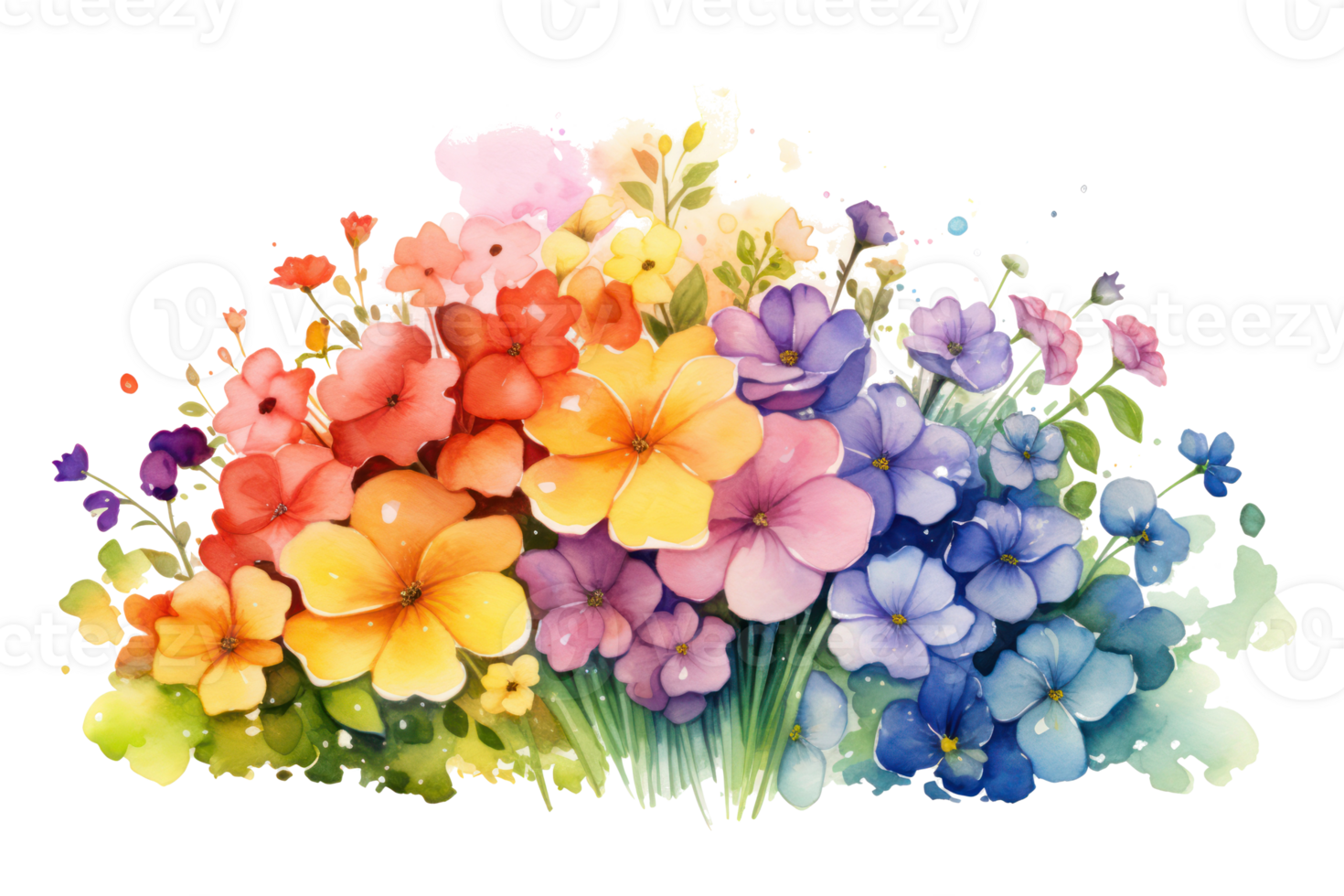 Aquarell Blumen- Hintergrund. Illustration ai generativ png