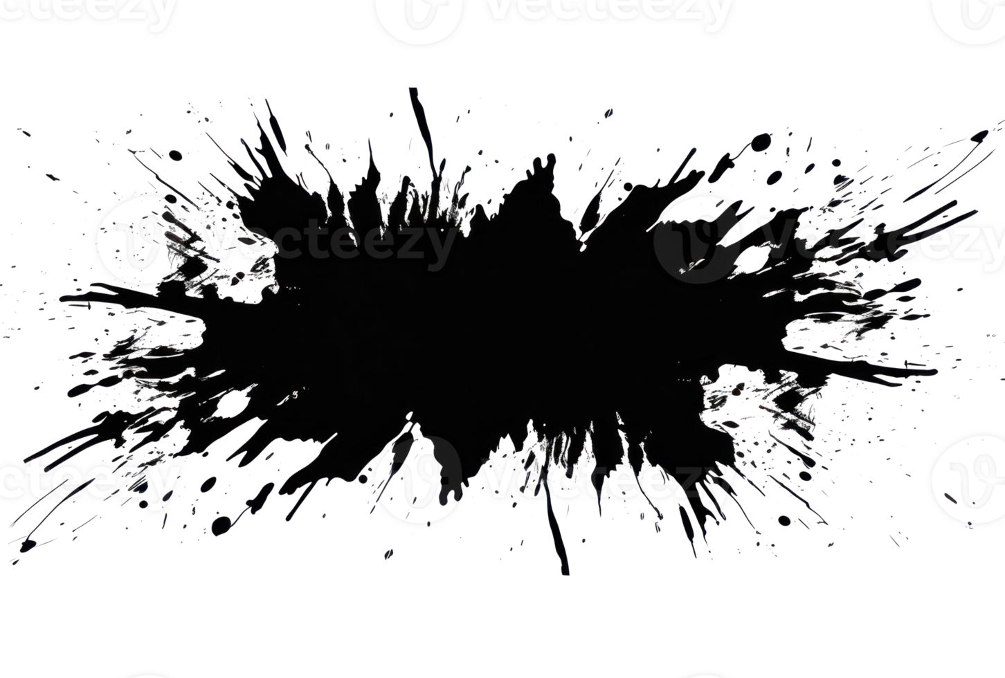 nero spruzzo isolato. illustrazione generativo ai png