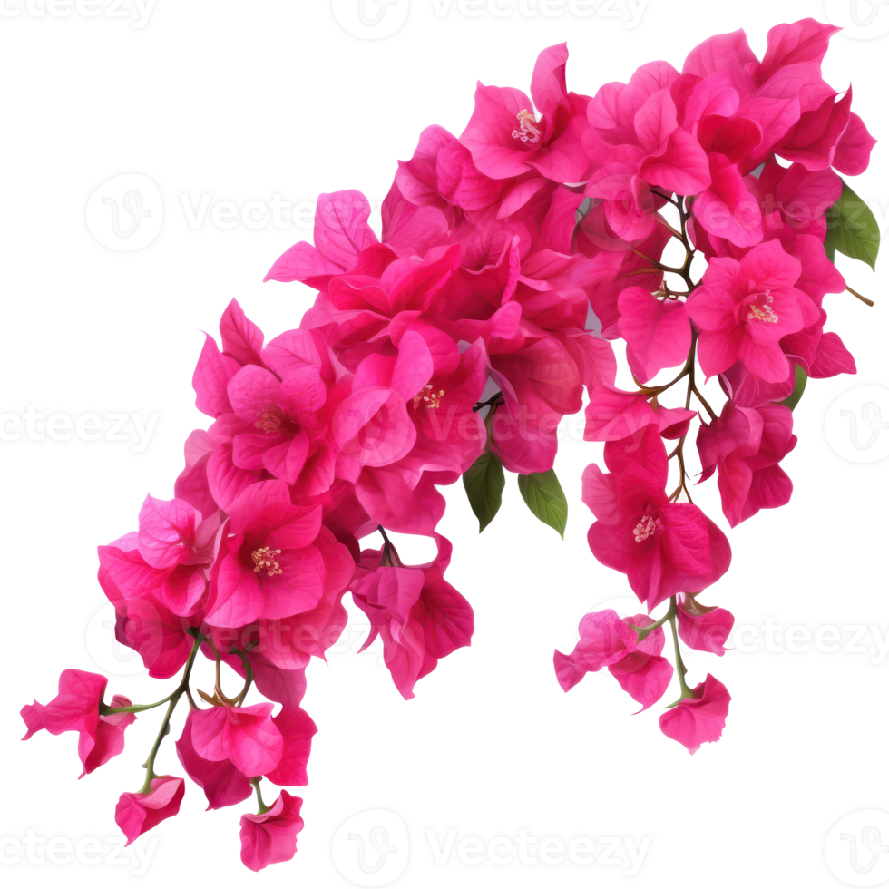 Pink Bougainvillea plants, Illustration png