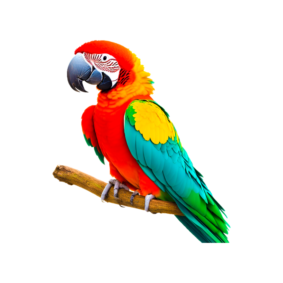 blå-och-gul ara papegoja röd-grön ara stock fotografi generativ ai png