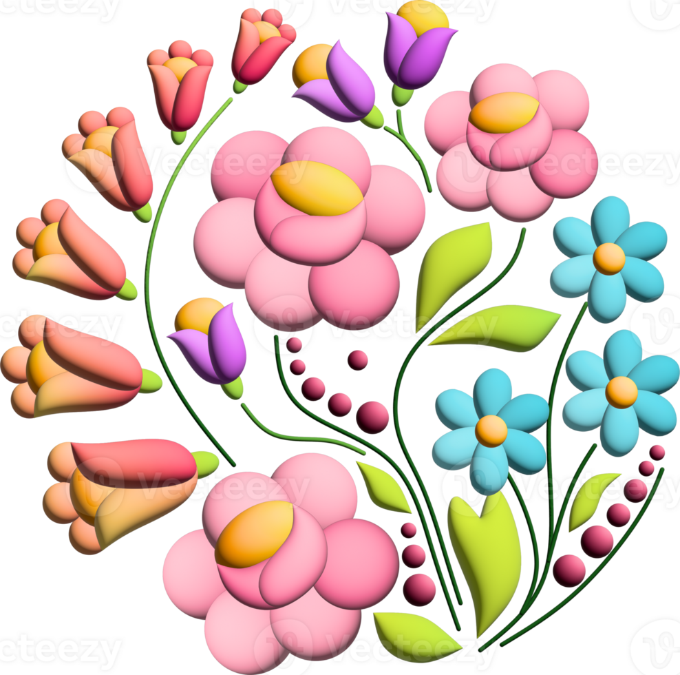 floral ornamento. mano dibujado imagen png