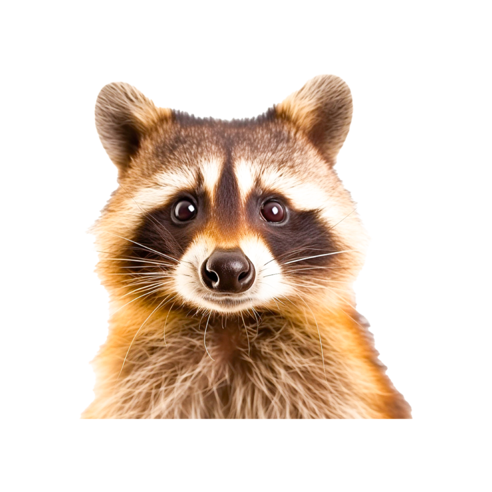 Waschbär Illustration png - - Waschbär auf ein transparent Hintergrund, generativ ai