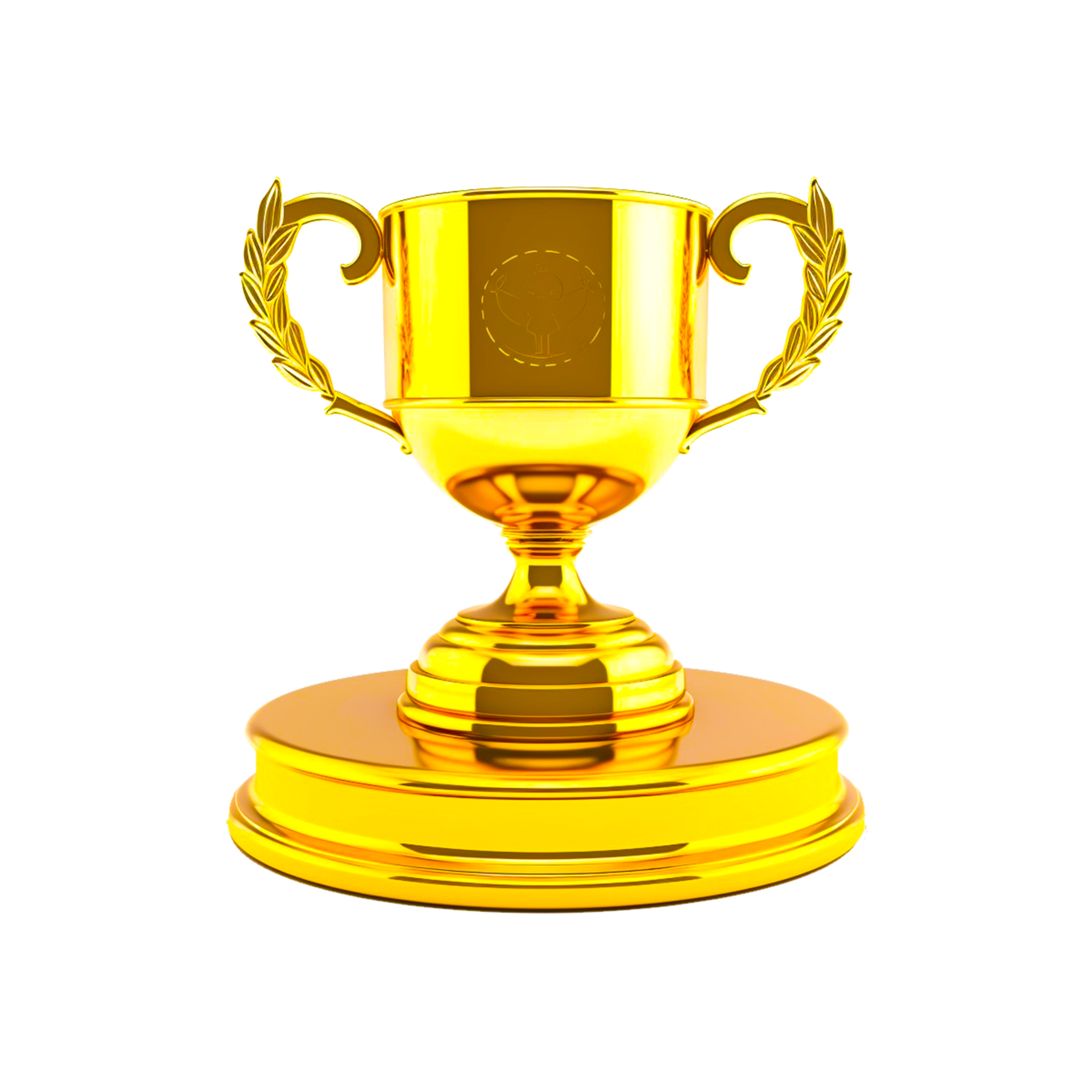 Golden trophy png generative ai 26791851 PNG