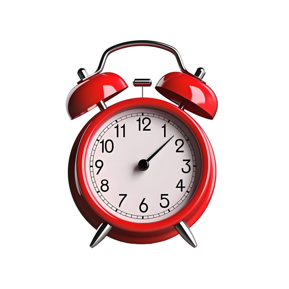 3D of Plastic Alarm Clock on Transparent Background 26791886 PNG