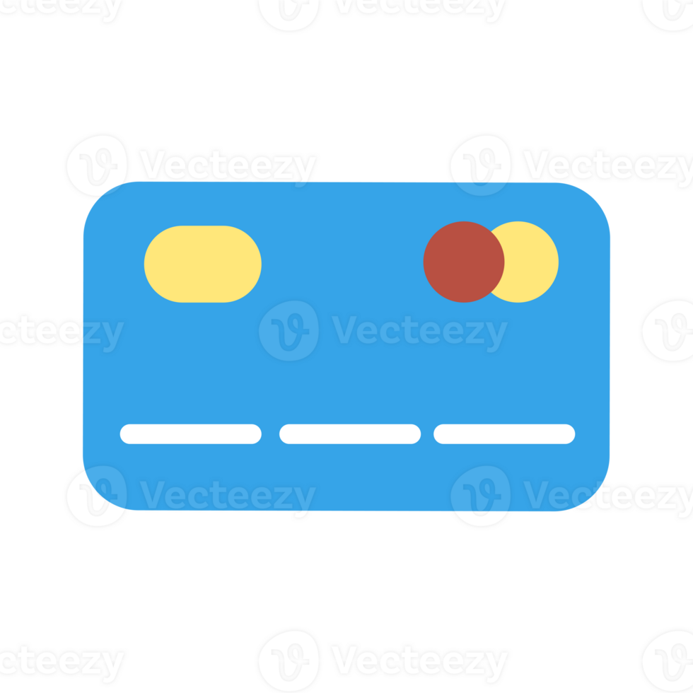 Credit Card Vector Flat Icon. Online payment. Credit Debit Card Cash withdrawal. Credit Card Minimal Style. Financial operations png