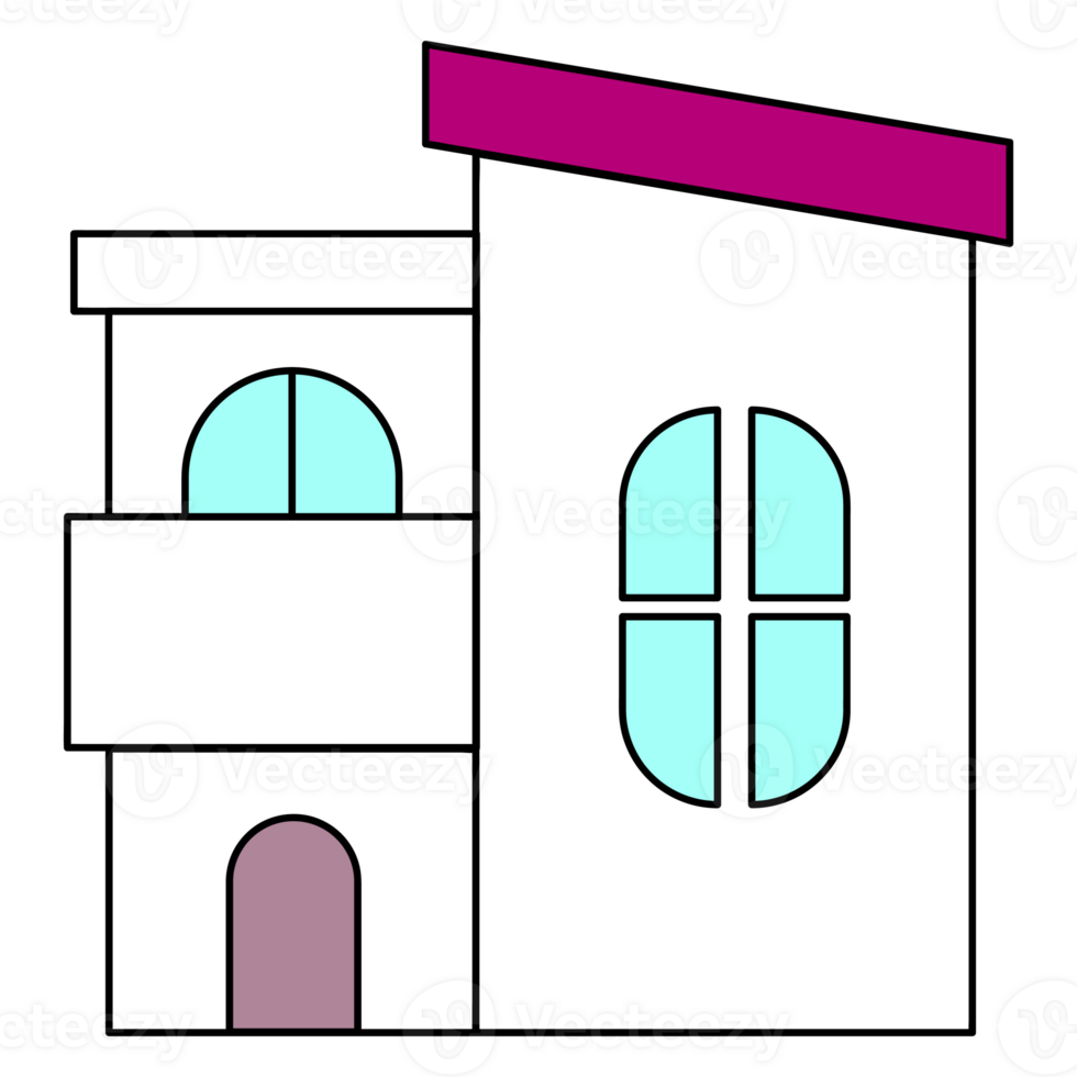 edifici e moderno città case vettore icone png