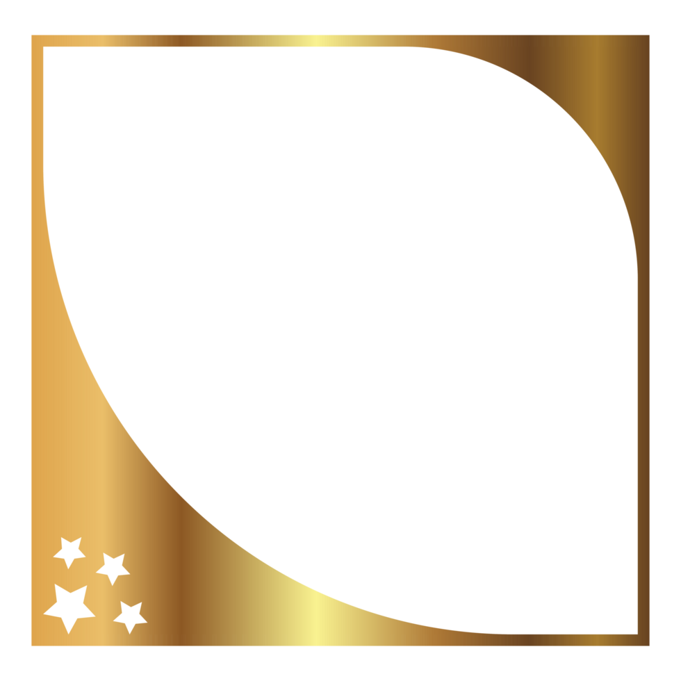 Golden thin rectangular border frame on the white background. Perfect design for headline, logo and sale banner. Vector png