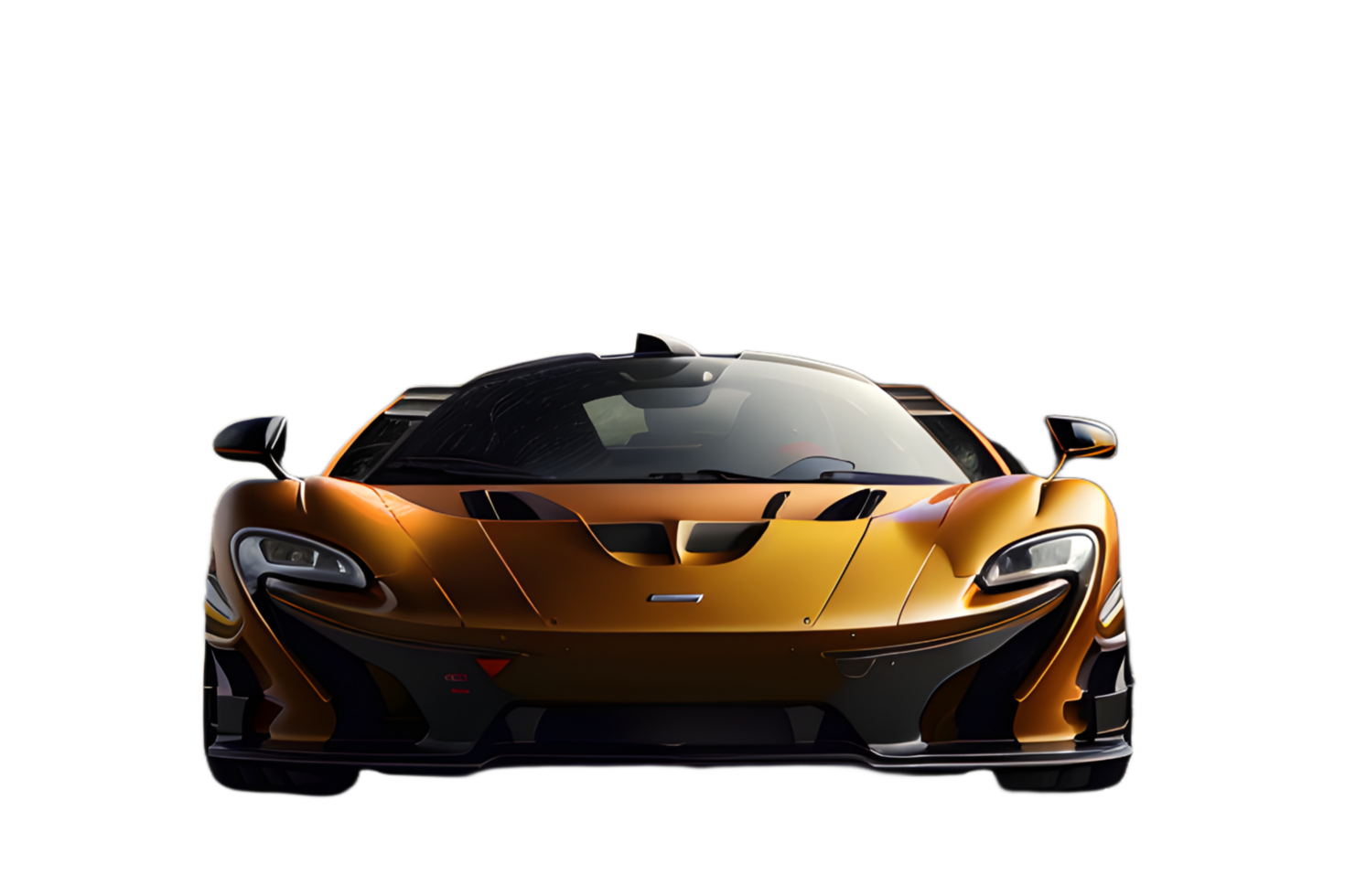 Orange Sport Auto auf transparent Hintergrund png