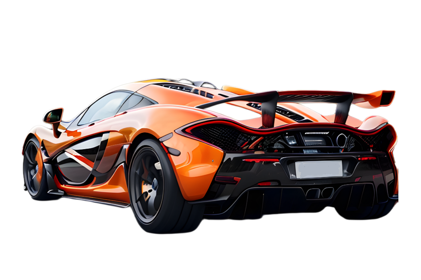 Orange Sport Auto auf transparent Hintergrund png
