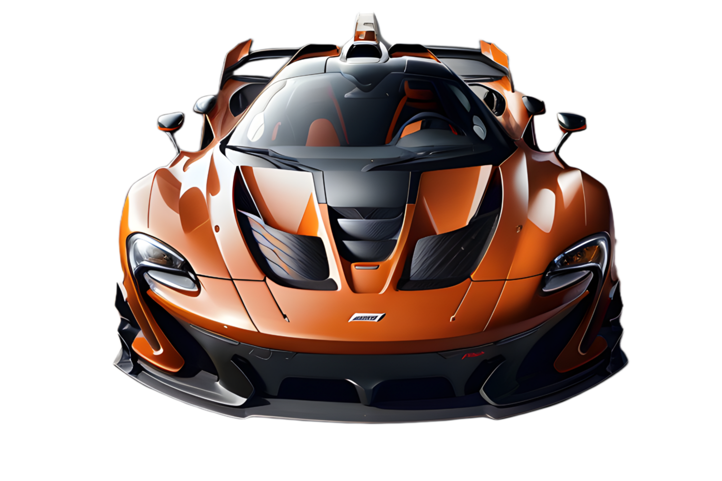 Orange Sports Car On Transparent Background png