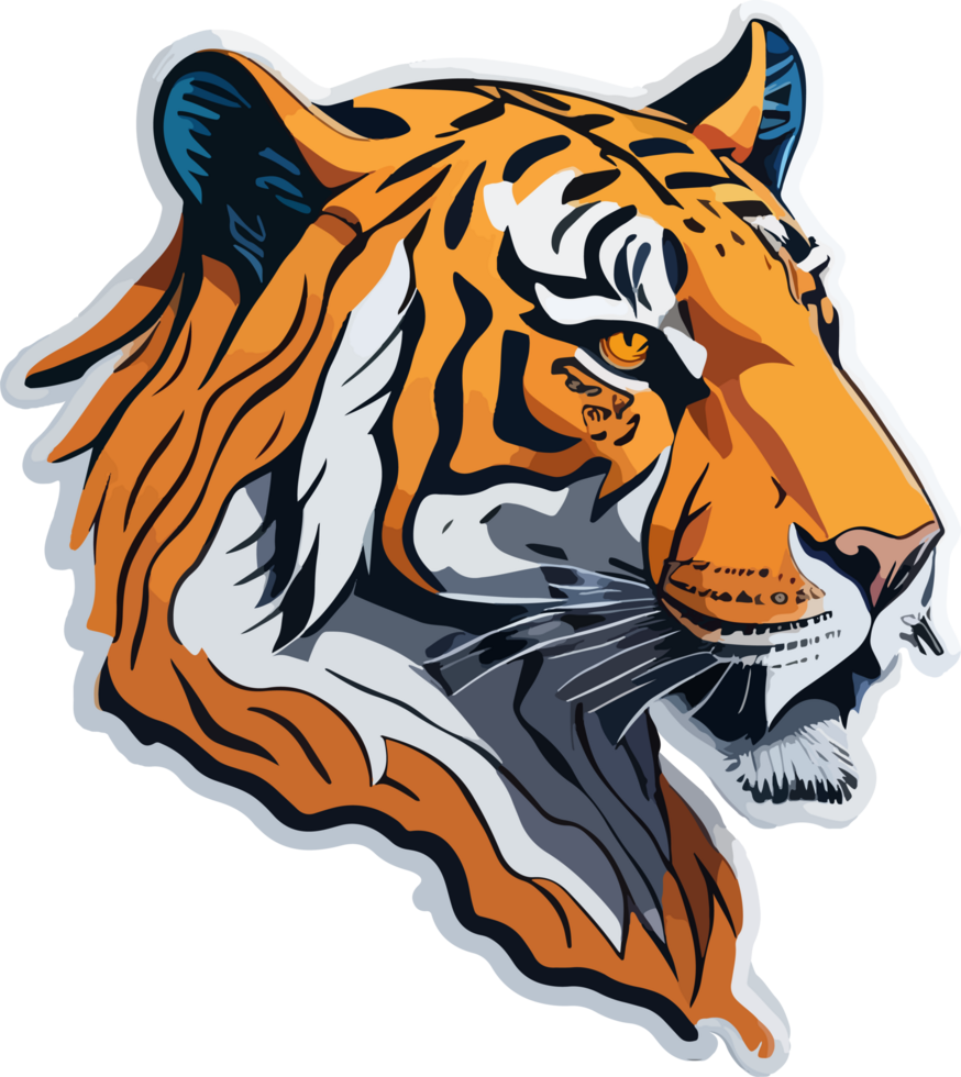 Simple Art of Tiger Head png