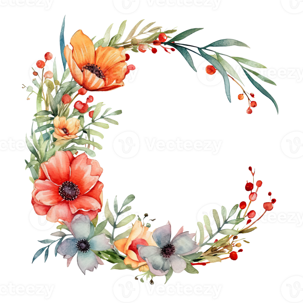 Summer Floral Wreath png