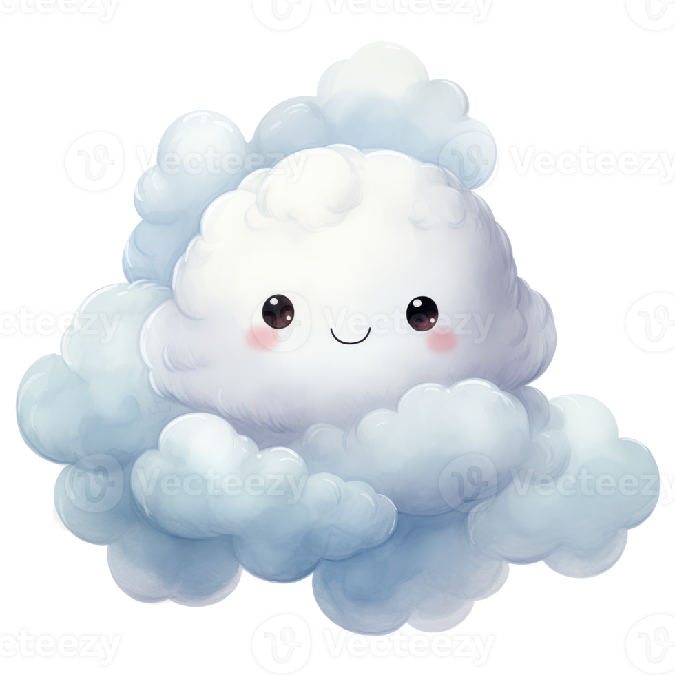 Cute Blue Cloud png