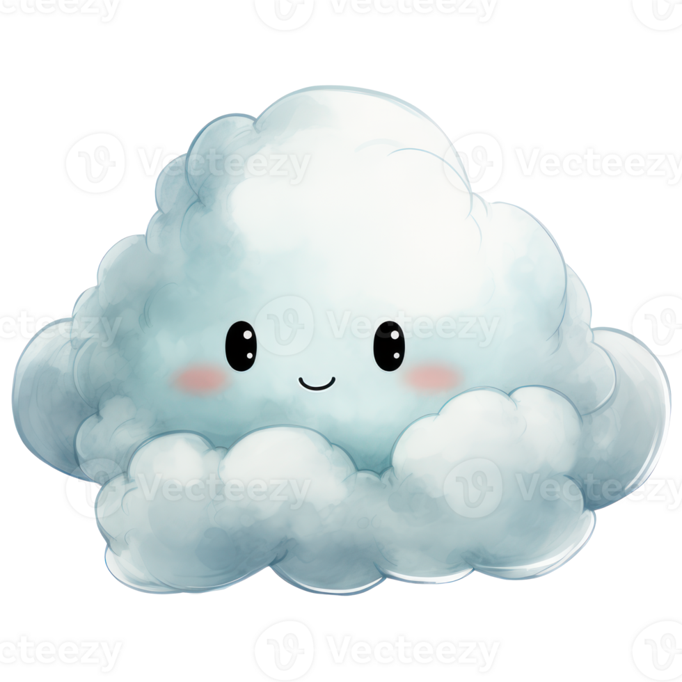 Cute Blue Cloud png