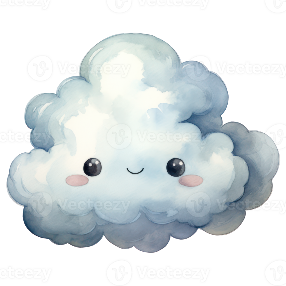 Cute Blue Cloud png