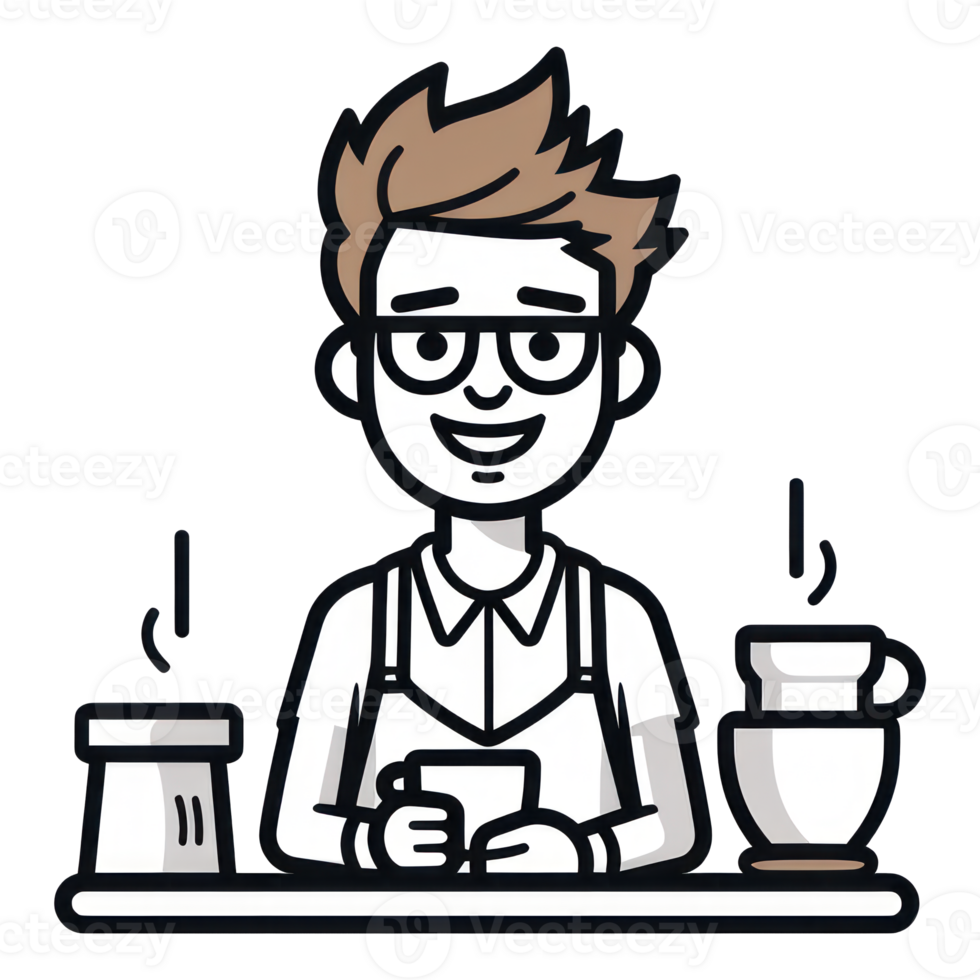 Barista Warmly Smiling png