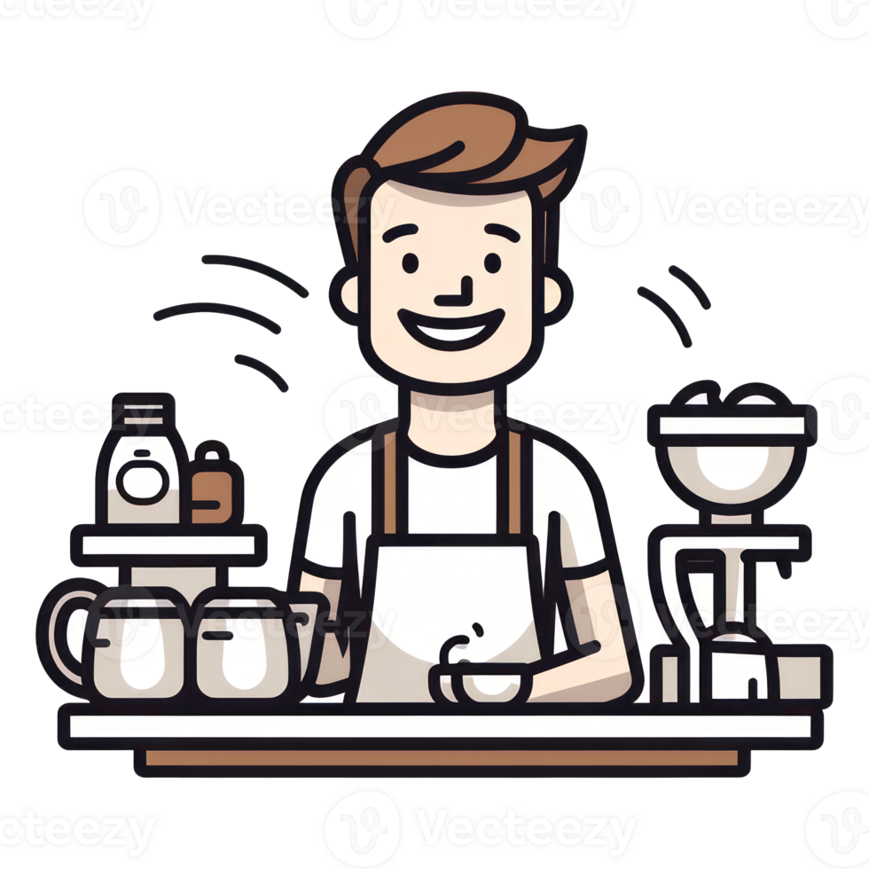 Barista Warmly Smiling png