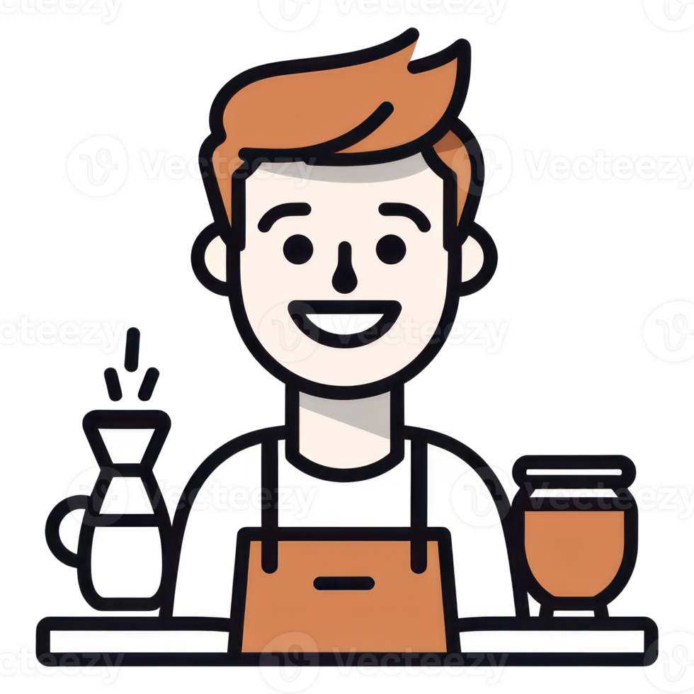 Barista Warmly Smiling png