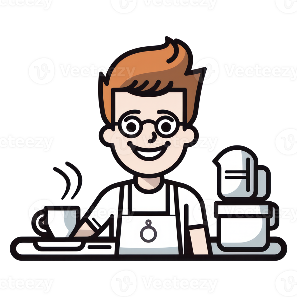 Barista Warmly Smiling png