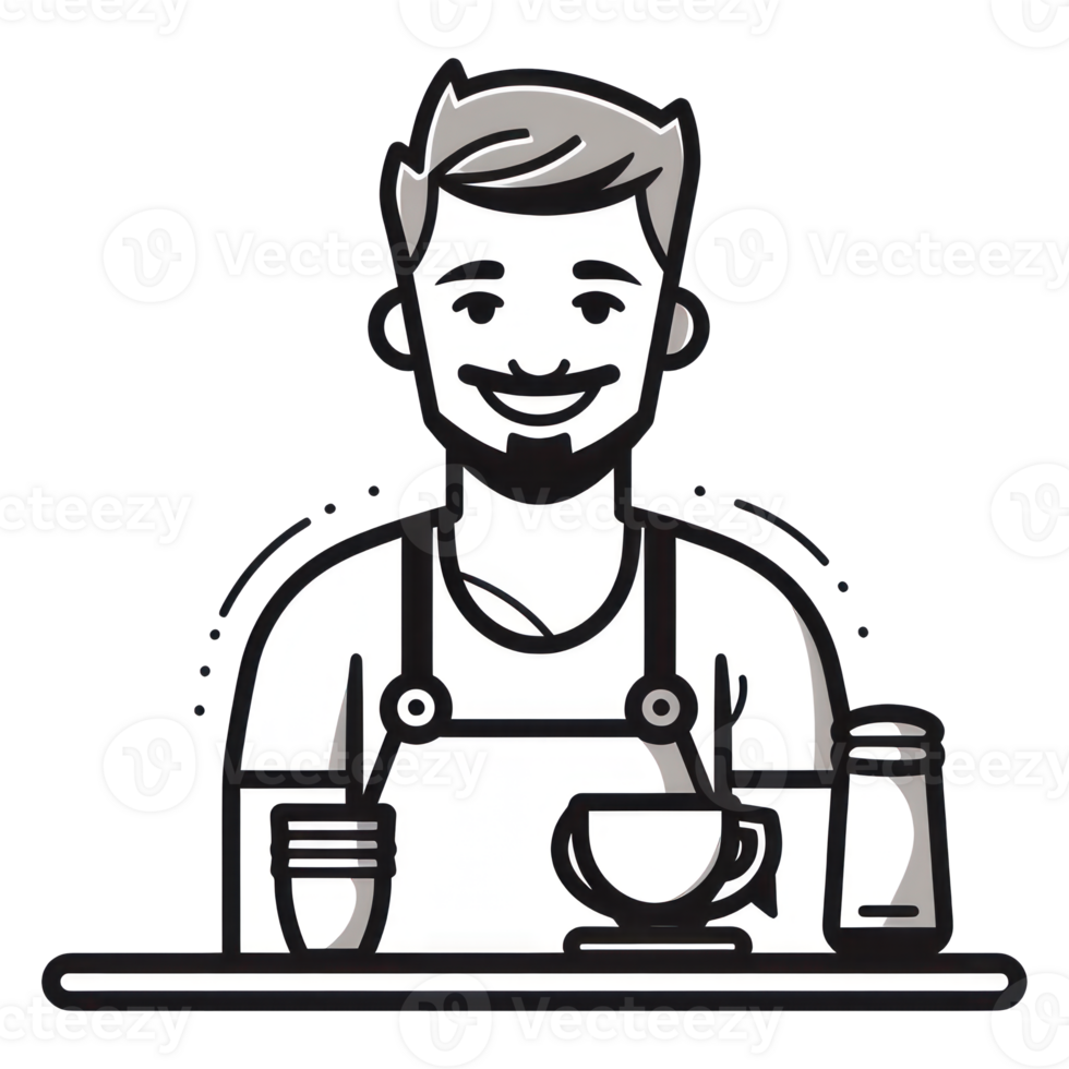 Barista Warmly Smiling png
