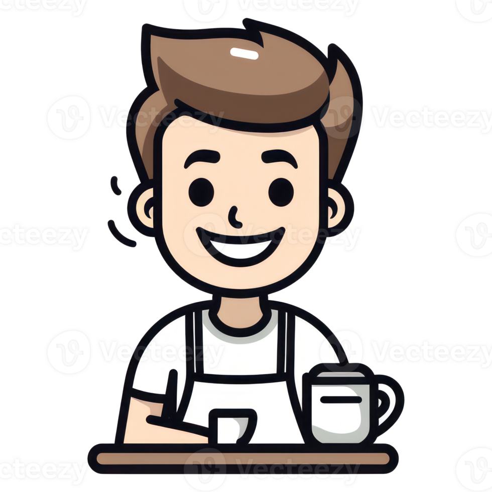 Barista Warmly Smiling png