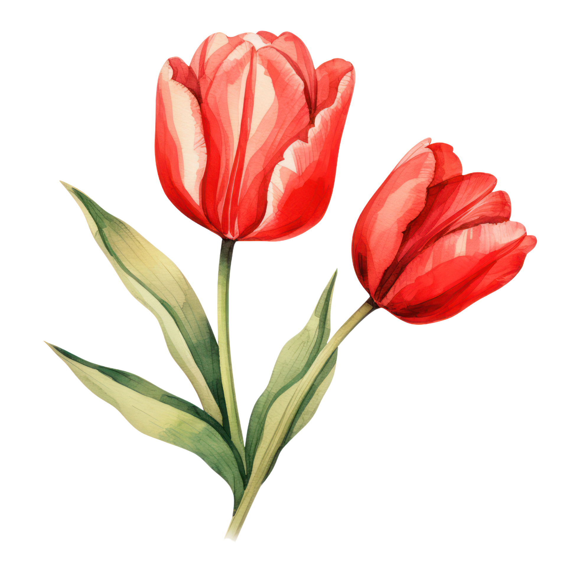 Red Tulip Flower AI Generated 26793297 PNG