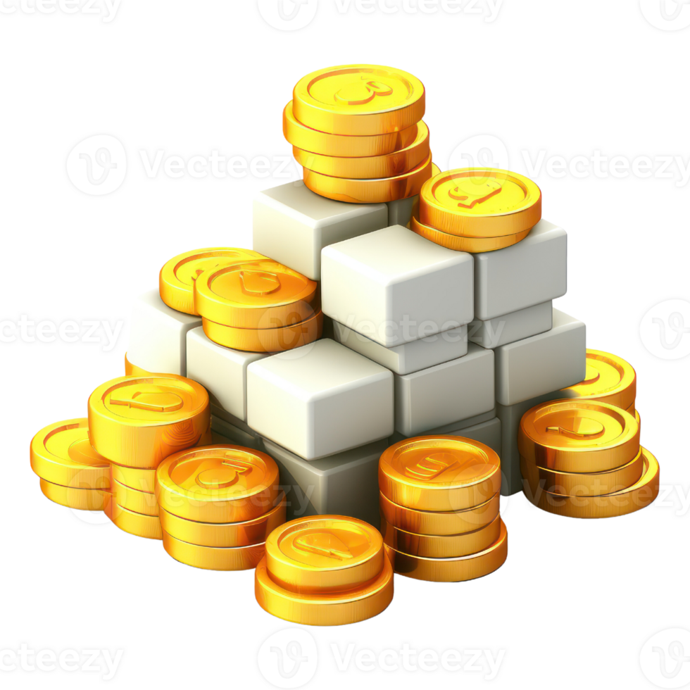 3D Money AI Generated png