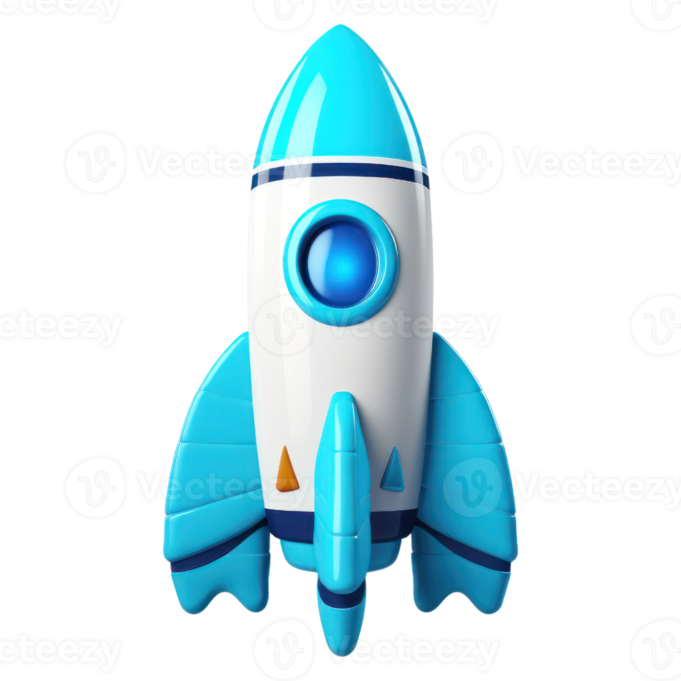 3D Rocket AI Generated png