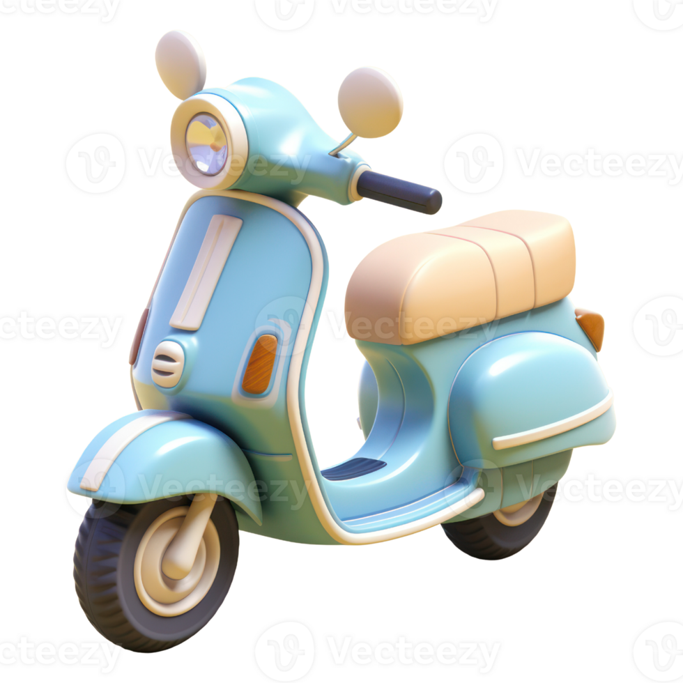 3D Vespa AI Generated png