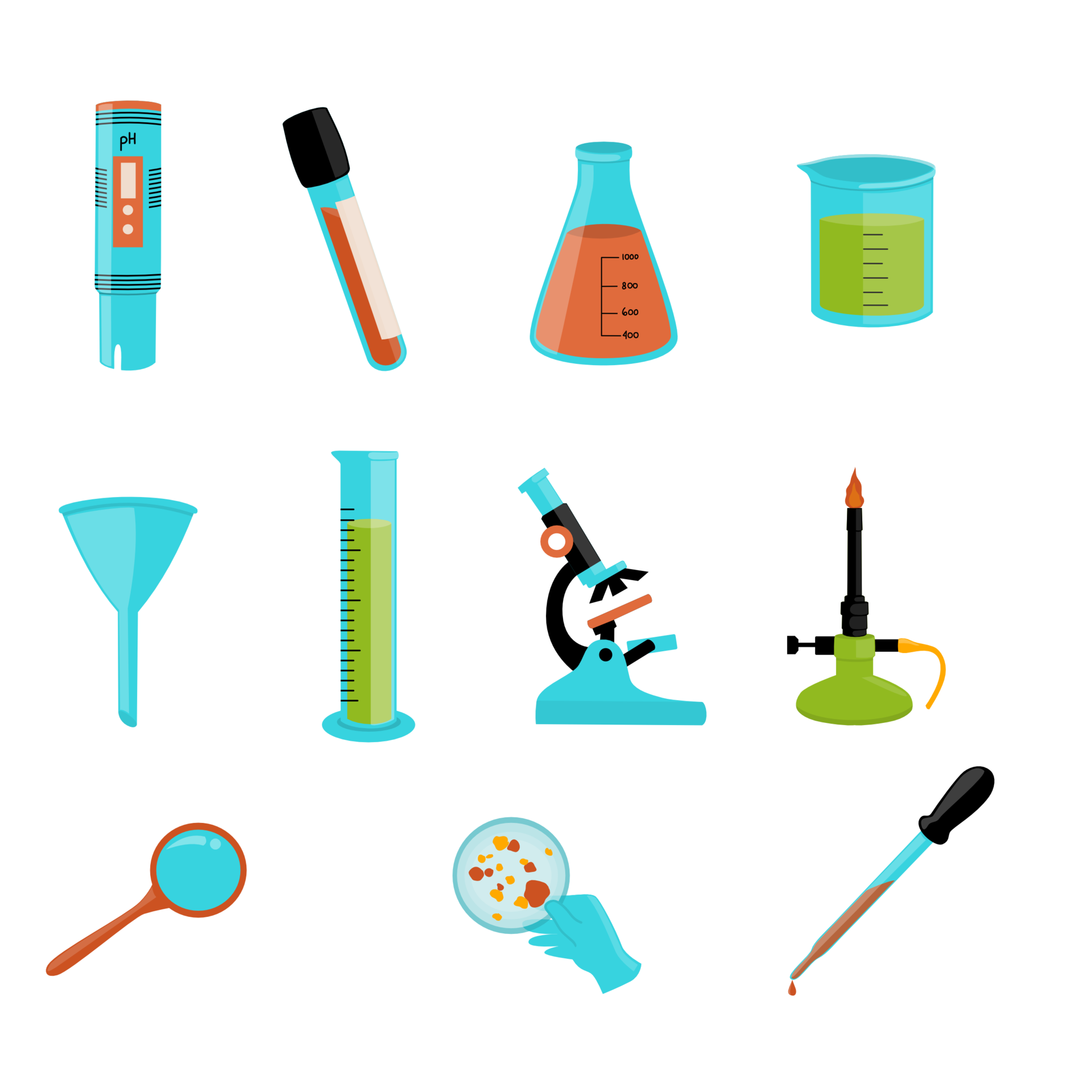 Set of laboratory equipment 26793464 PNG