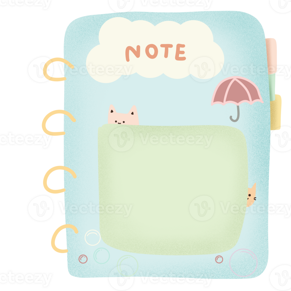 tags and cartoon notes Cute hand drawn style with pastel tones. png