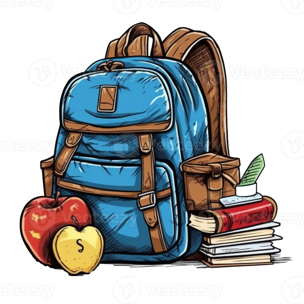 Clipart School Backpack Bag PNG Image