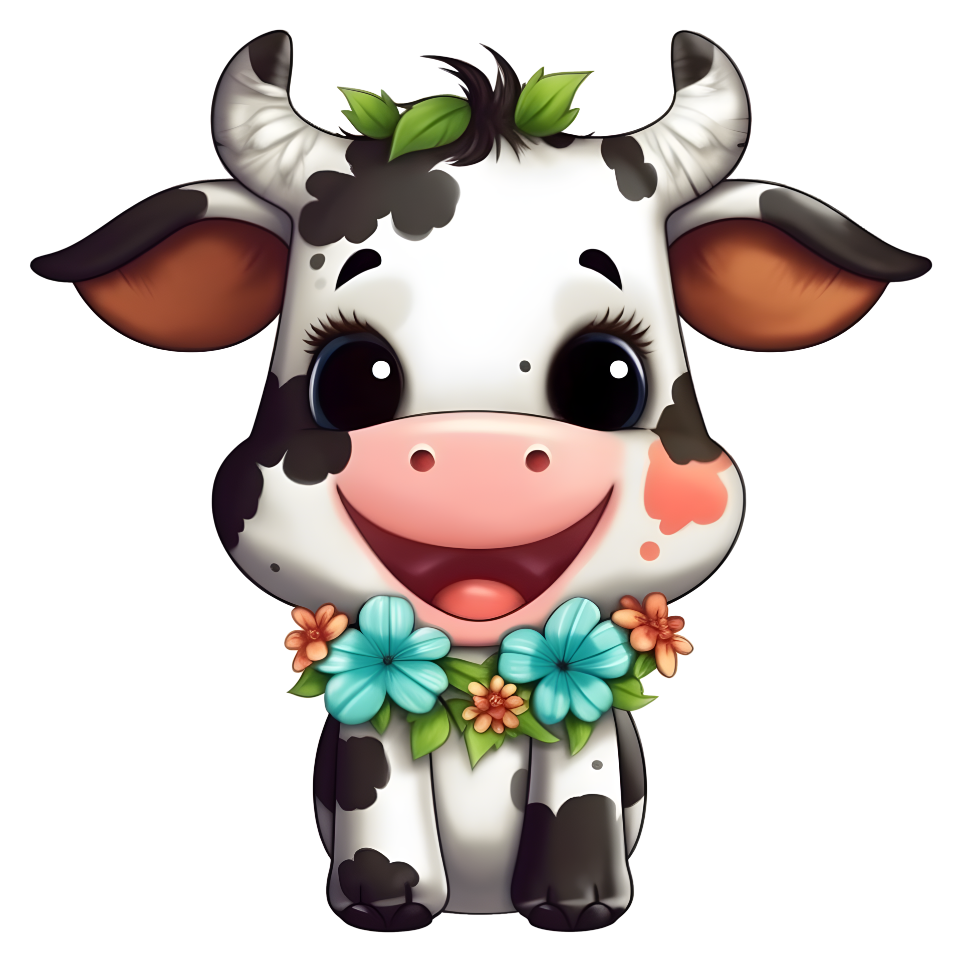 Cute baby cow clipart on transparent background 26794104 PNG