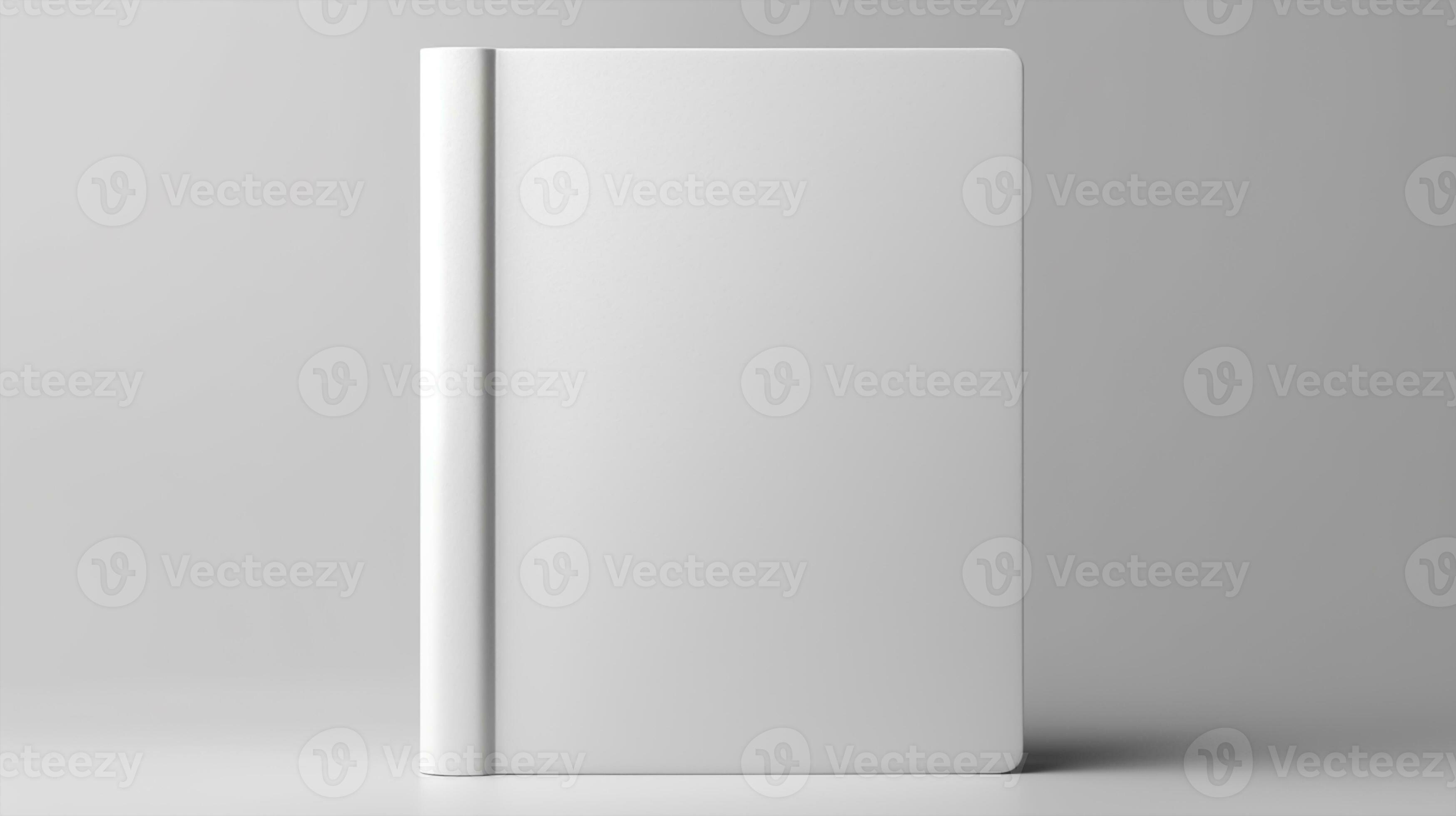 Realistic blank book. Standing hardcover mockup. Cover prese