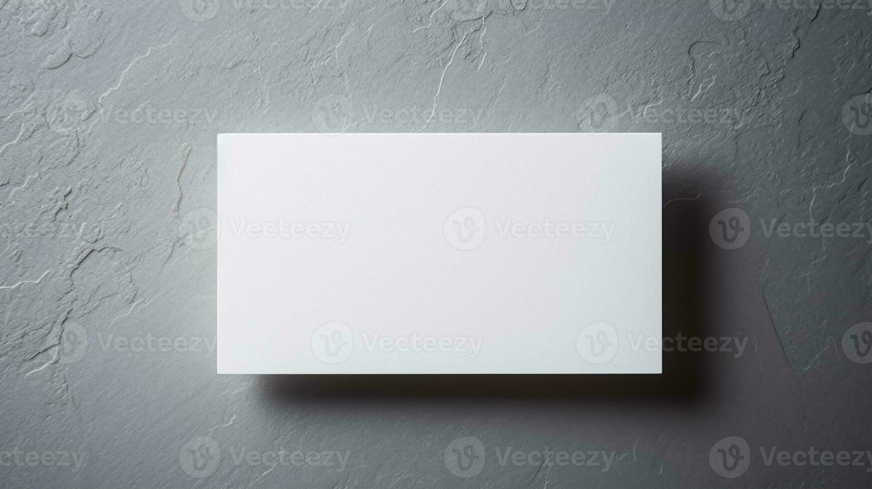 Blank white business card, Close-up mockup. photo