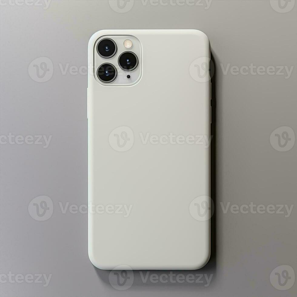 Smart phone mockup, back view of smart phone photo