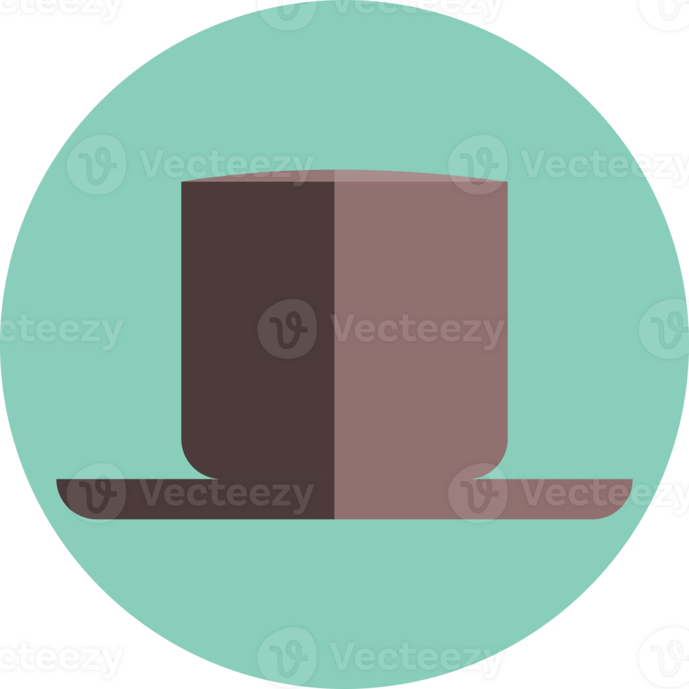 Coffee cup on blue color flat icon, element, png