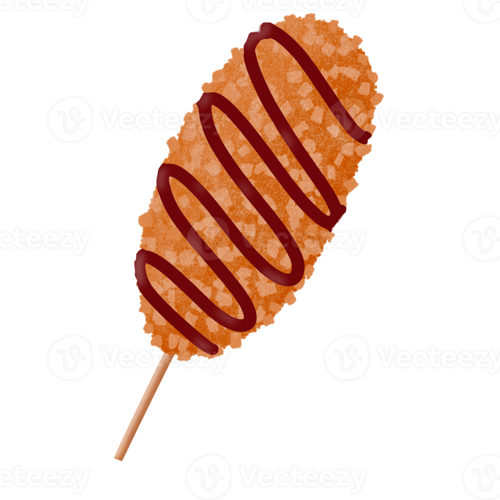 Korean street food illustration Pro PNG