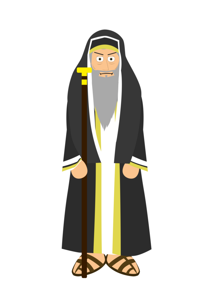 dessin animé Bible personnage - religieux chef png