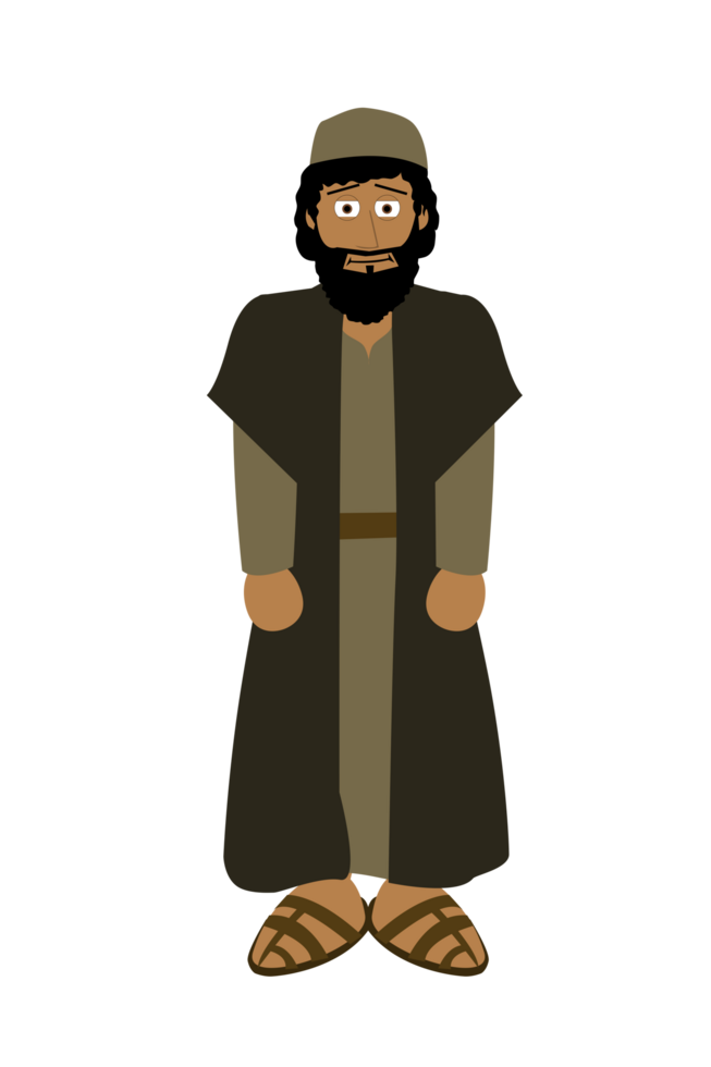 Cartoon Bible Character - Simon of Cyrene png