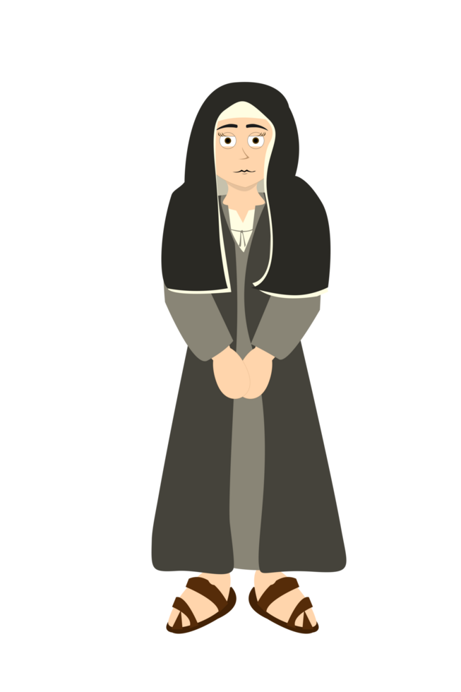 dibujos animados Biblia personaje - María magdalena png