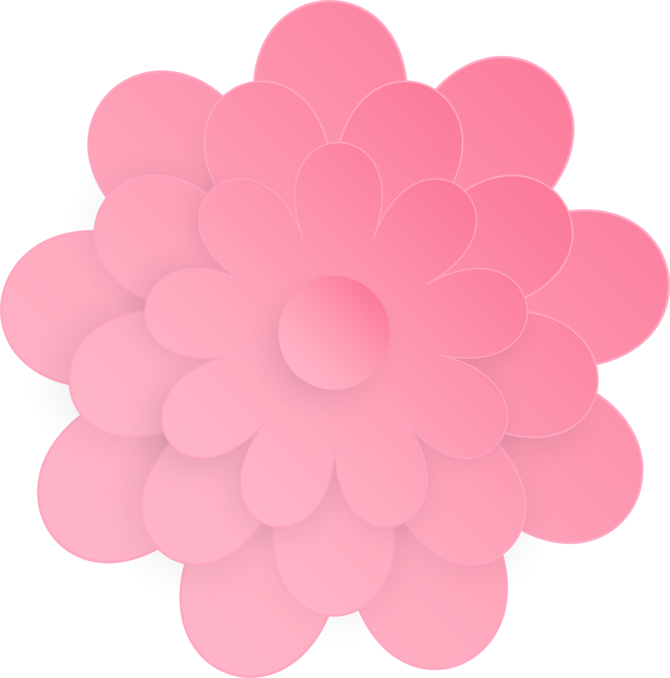 Flower, Element of floral paper cut. Paper cut of flower shape and spring symbol. png