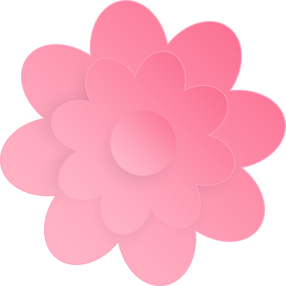 Flower, Element of floral paper cut. Paper cut of flower shape and spring symbol. png