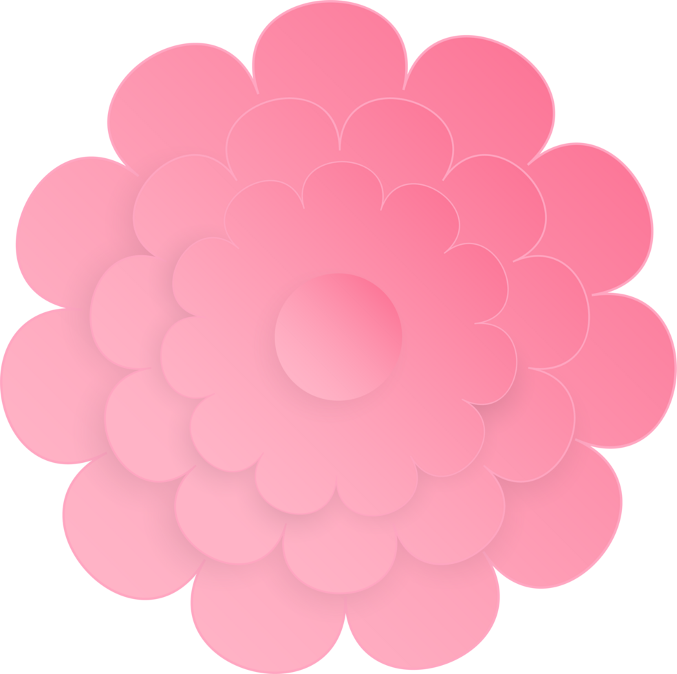 Flower, Element of floral paper cut. Paper cut of flower shape and spring symbol. png