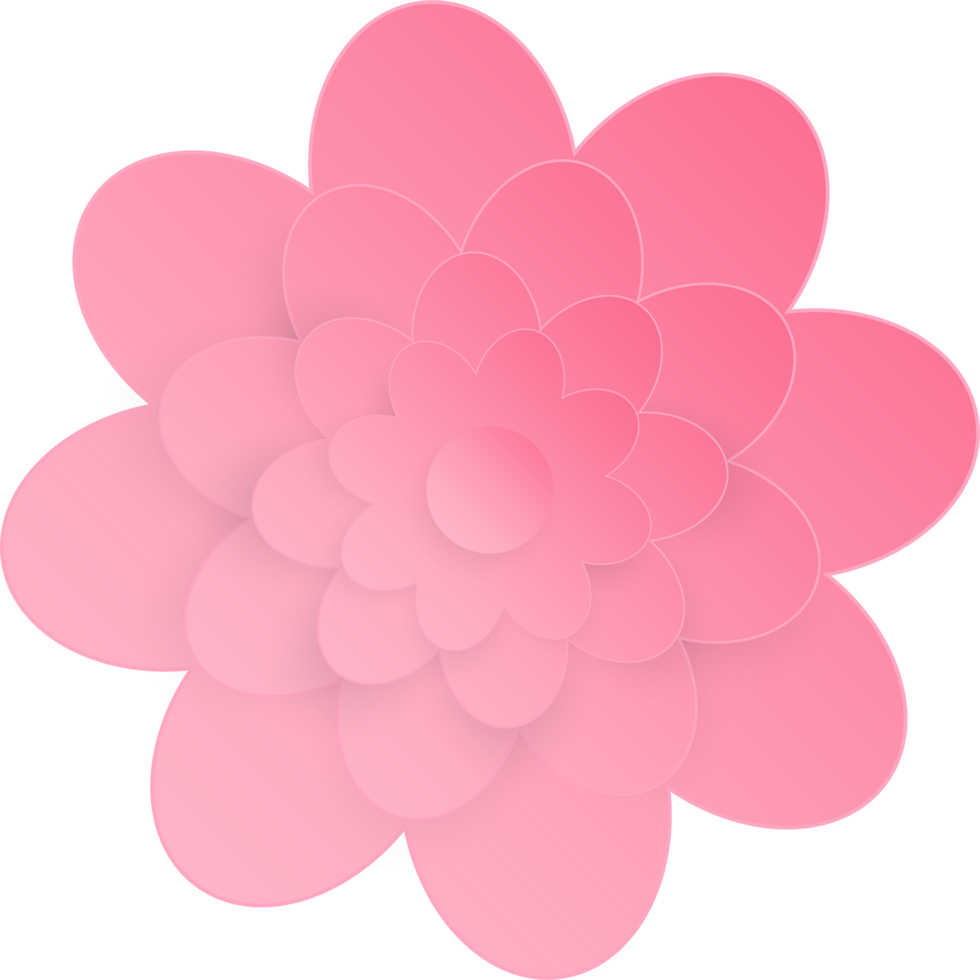 Flower, Element of floral paper cut. Paper cut of flower shape and spring symbol. png
