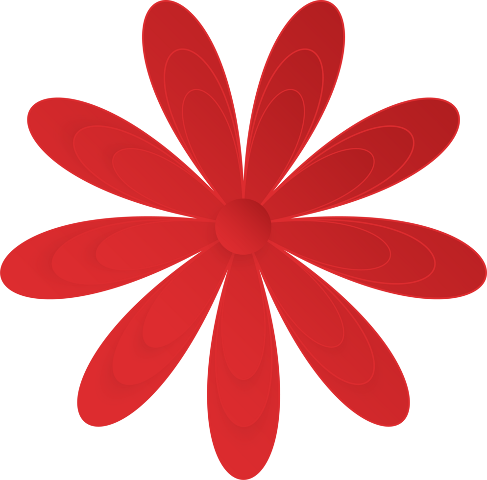 Blume, Element von Blumen- Papier schneiden. Papier Schnitt von Blume gestalten und Frühling Symbol. png